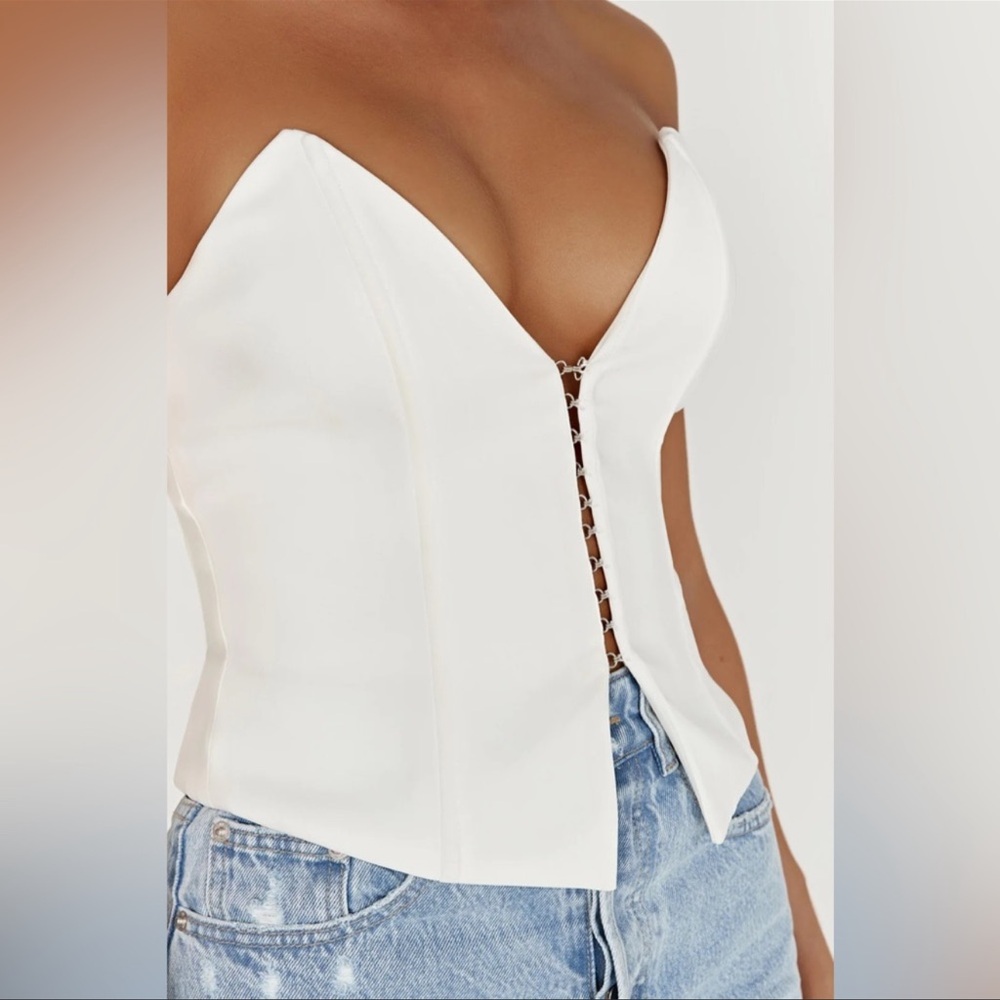 White Meshki Corset Top